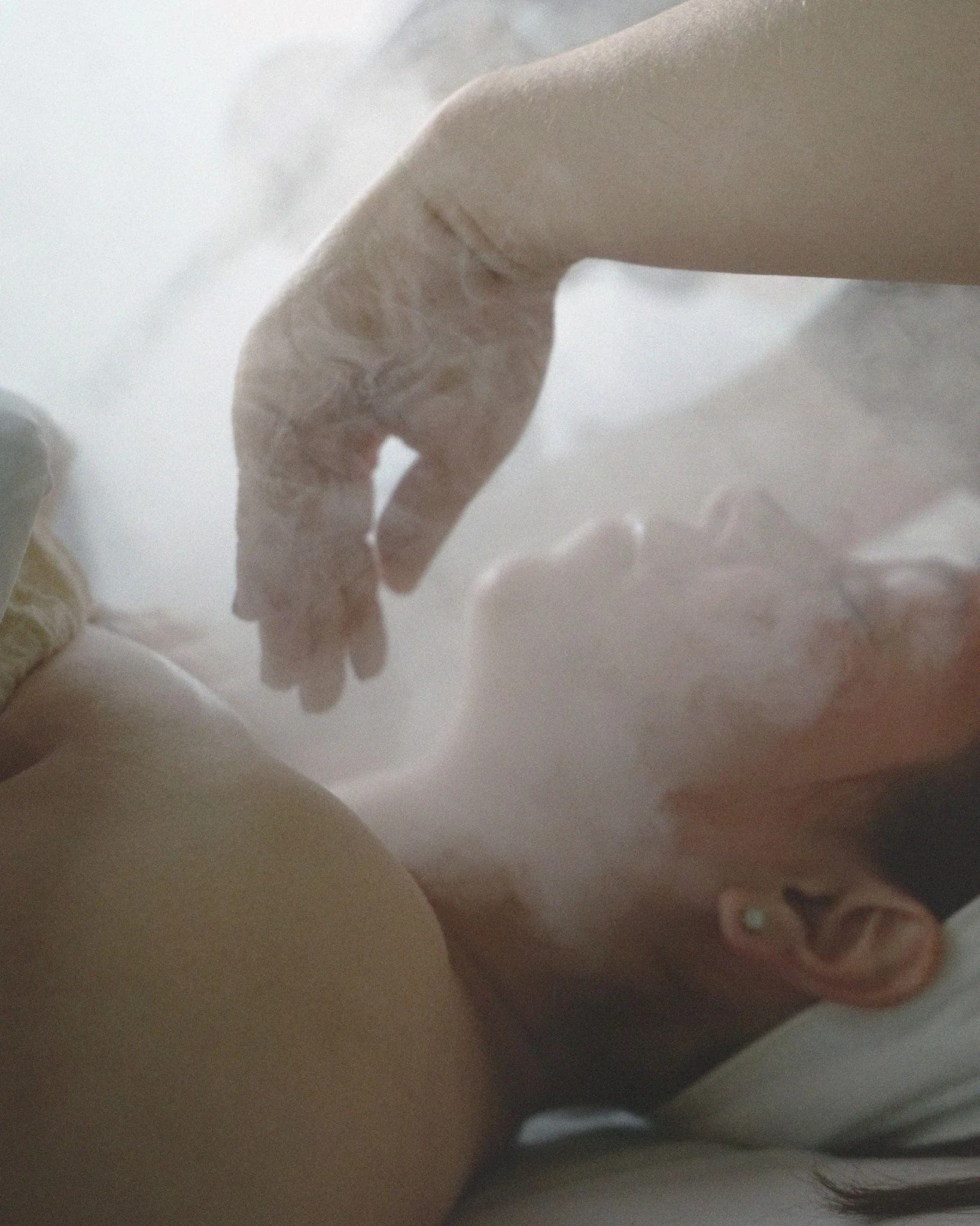 Menard facial treatment with warm steam